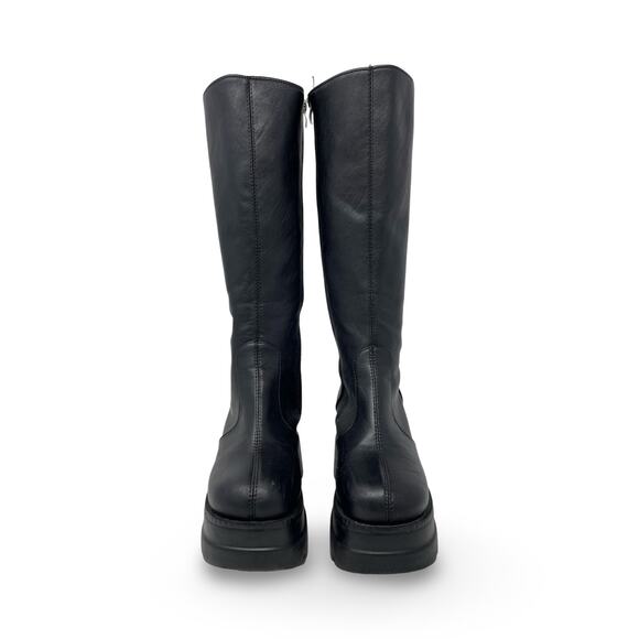 Women’s Platform Knee-High Boots Size 5 | 4.5” Chunky Heel | Vegan Leather - Picture 4 of 10
